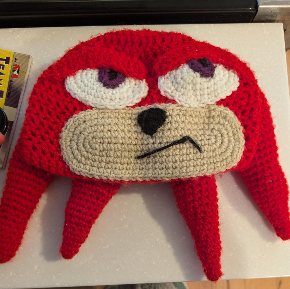 Knuckles inspired beanie knit hat